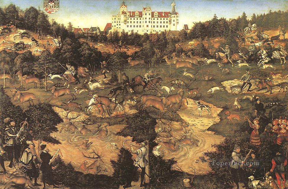 Hunt In Honour Of Charles V At The Castle Of Torgau Renaissance Lucas Cranach the Elder Oil Paintings